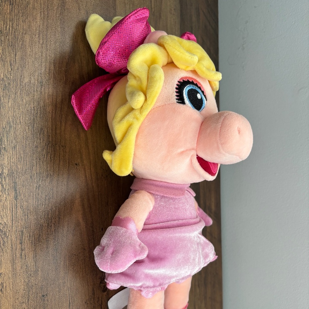 Disney Store MISS PIGGIE Muppet Babies Plush Pig Pink 14" Toy Stuffed Animal - Picture 7 of 13